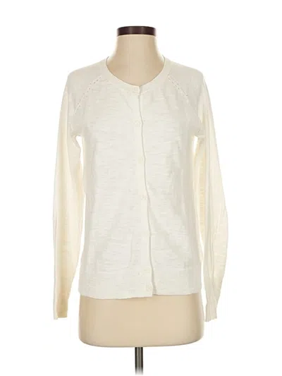 Pre-owned Gap Cardigan Sweater In White