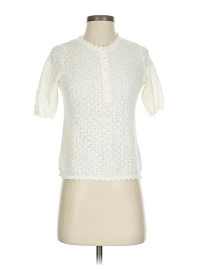 Pre-owned Gap Cardigan Sweater In White