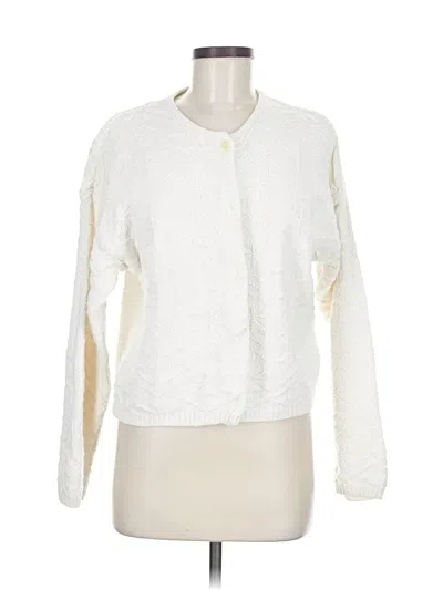 Pre-owned Gap Cardigan Sweater In White