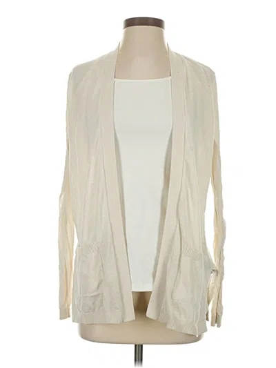 Pre-owned Gap Cardigan Sweater In White