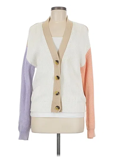 Pre-owned Gap Cardigan Sweater In White