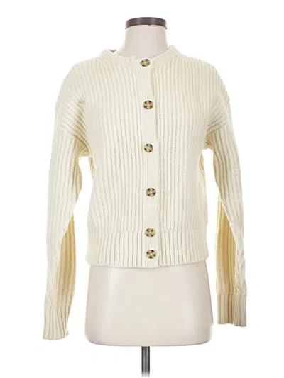 Pre-owned Gap Cardigan Sweater In White