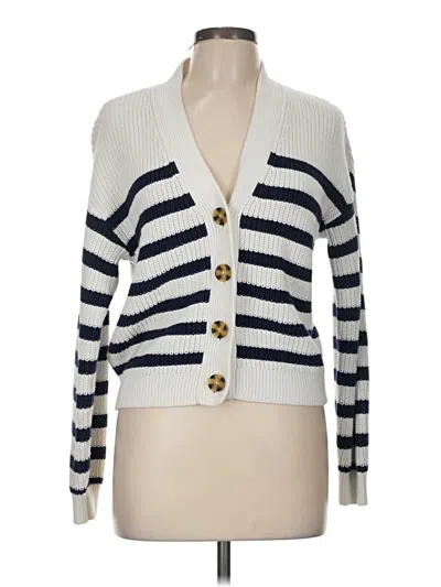 Pre-owned Gap Cardigan Sweater In White