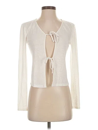 Pre-owned Gap Cardigan Sweater In White