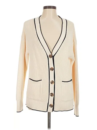 Pre-owned Gap Cardigan Sweater In White