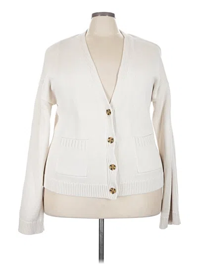 Pre-owned Gap Cardigan Sweater In White