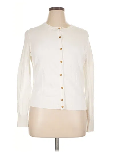 Pre-owned Gap Cardigan Sweater In White