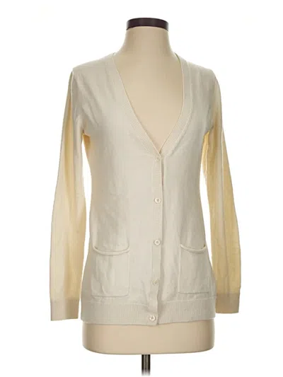 Pre-owned Gap Cardigan Sweater In White