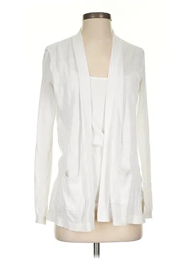 Pre-owned Gap Cardigan Sweater In White