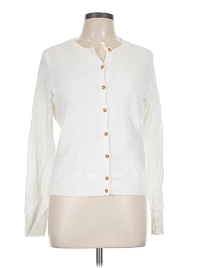 Pre-owned Gap Cardigan Sweater In White