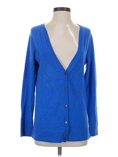 Pre-owned Gap Cashmere Cardigan Sweater In Blue
