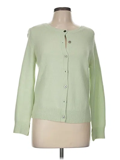 Pre-owned Gap Cashmere Cardigan Sweater In Green