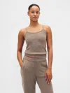 Gap Cashsoft Boucle Sweater Tank Top In Brown
