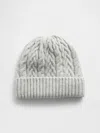 Gap Cashsoft Cable-knit Beanie In Gray