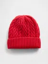 Gap Cashsoft Cable-knit Beanie In Red