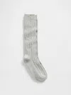 Gap Cashsoft Cable-knit Knee-high Socks In Gray