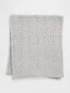 Gap Cashsoft Cable-knit Scarf In Gray