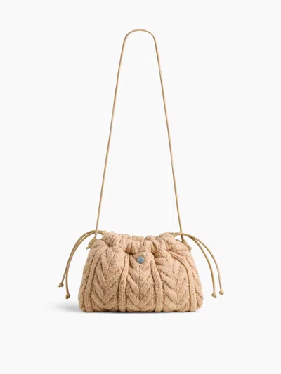 Gap Cashsoft Cable-knit Pouchette In Pattern