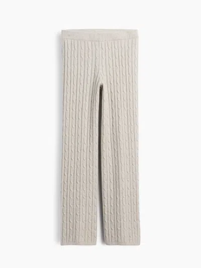 Gap Cashsoft Cable-knit Sweater Pants In Gray