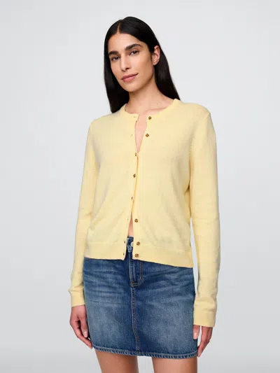 Gap Cashsoft Cardigan In Maize Yellow