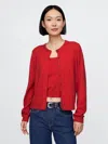 Gap Cashsoft Cardigan In Modern Red