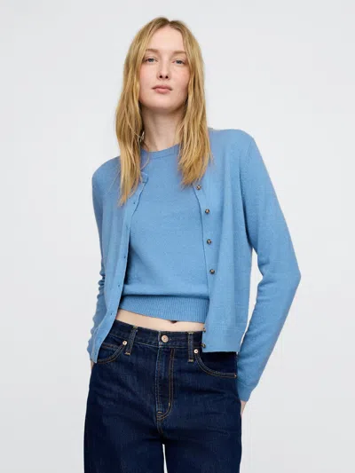 Gap Cashsoft Cardigan In Soft Cornflower Blue