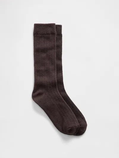 Gap Cashsoft Crew Socks In Brown