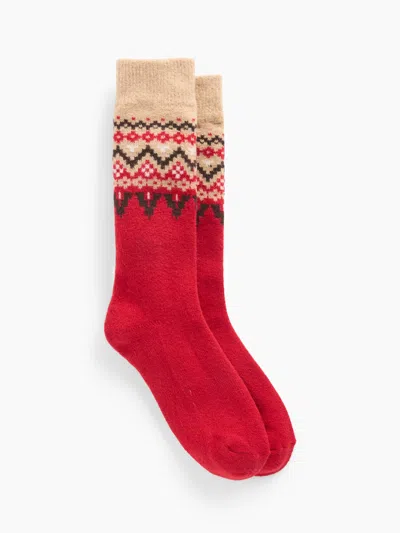 Gap Cashsoft Crew Socks In Red