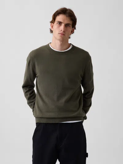 Gap Cashsoft Crew Sweater In Bamboo Green