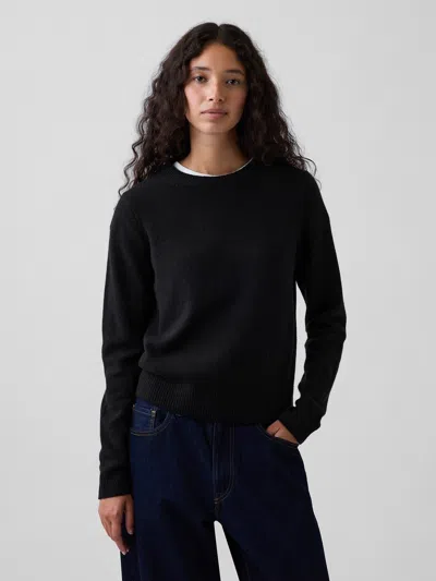 Gap Cashsoft Crew Sweater In Black