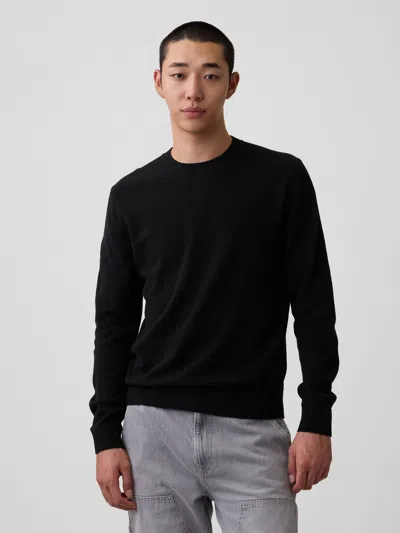 Gap Cashsoft Crew Sweater In Black