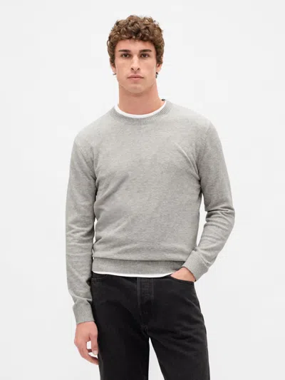 Gap Cashsoft Crew Sweater In Gray
