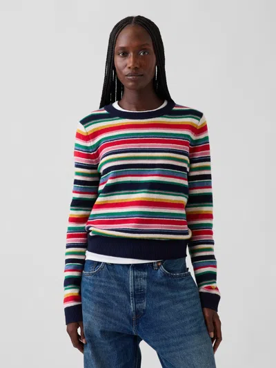 Gap Cashsoft Crew Sweater In Multi