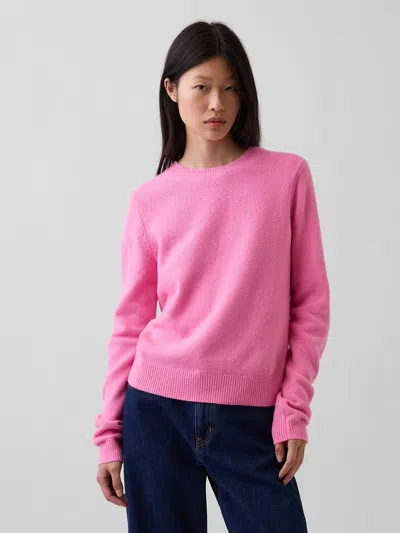 Gap Cashsoft Crew Sweater In Pink