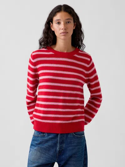 Gap Cashsoft Crew Sweater In Red