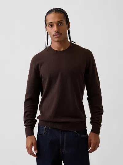 Gap Cashsoft Crew Sweater In Terra Brown