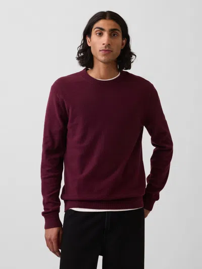 Gap Cashsoft Crew Sweater In Tuscan Red
