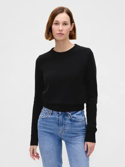 Gap Cashsoft Crewneck Sweater In Black