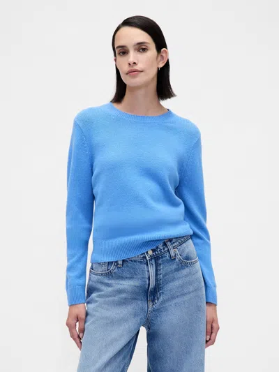 Gap Cashsoft Crewneck Sweater In Blue
