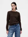 Gap Cashsoft Crewneck Sweater In Brown