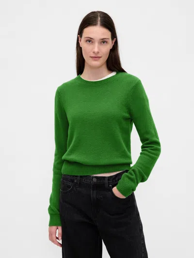 Gap Cashsoft Crewneck Sweater In Green