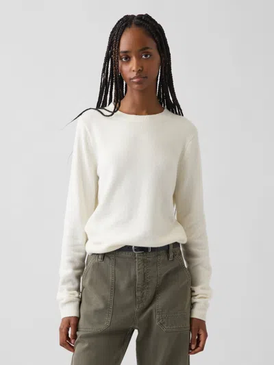 Gap Cashsoft Crewneck Sweater In Ivory Beige Frost