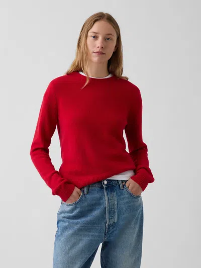 Gap Cashsoft Crewneck Sweater In Modern Red