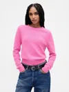 Gap Cashsoft Crewneck Sweater In Pink