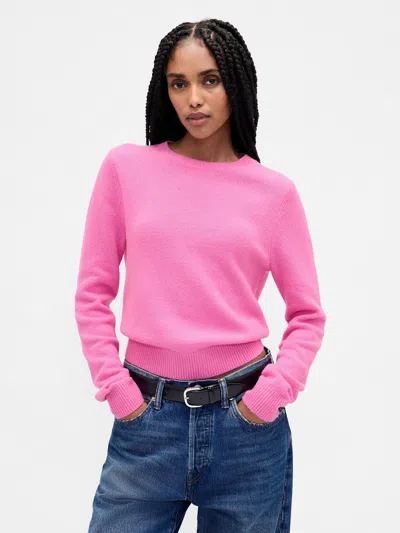 Gap Cashsoft Crewneck Sweater In Pink