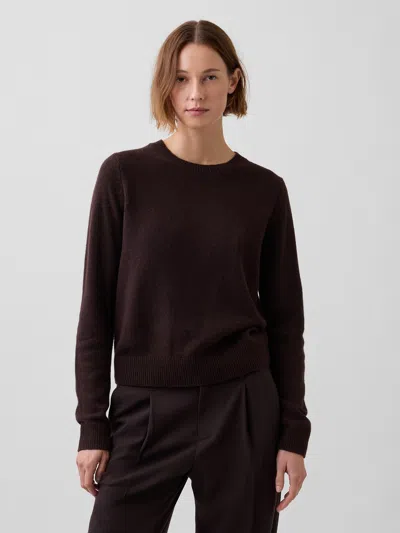 Gap Cashsoft Crewneck Sweater In Terra Brown Heather