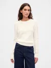 Gap Cashsoft Crewneck Sweater In White