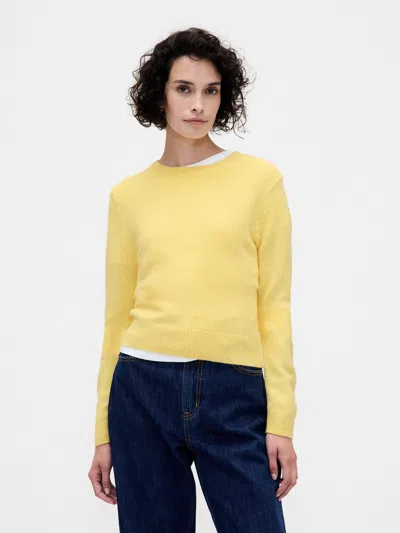 Gap Cashsoft Crewneck Sweater In Yellow