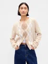 Gap Cashsoft Crop Cardigan In Neutral