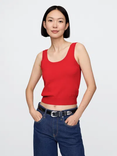 Gap Cashsoft Cropped Tank In Modern Red